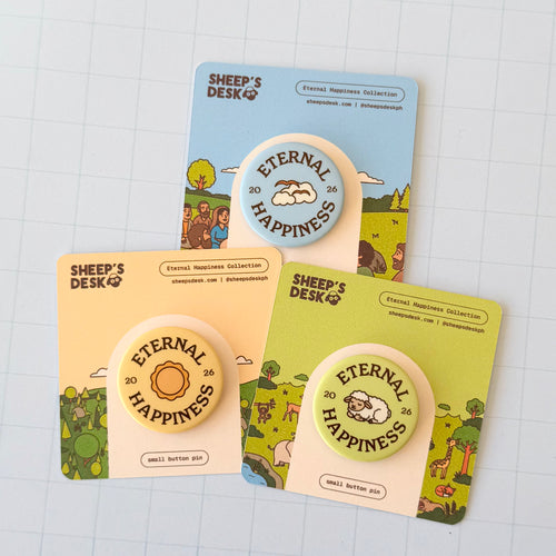 Eternal Happiness Small Button Pin