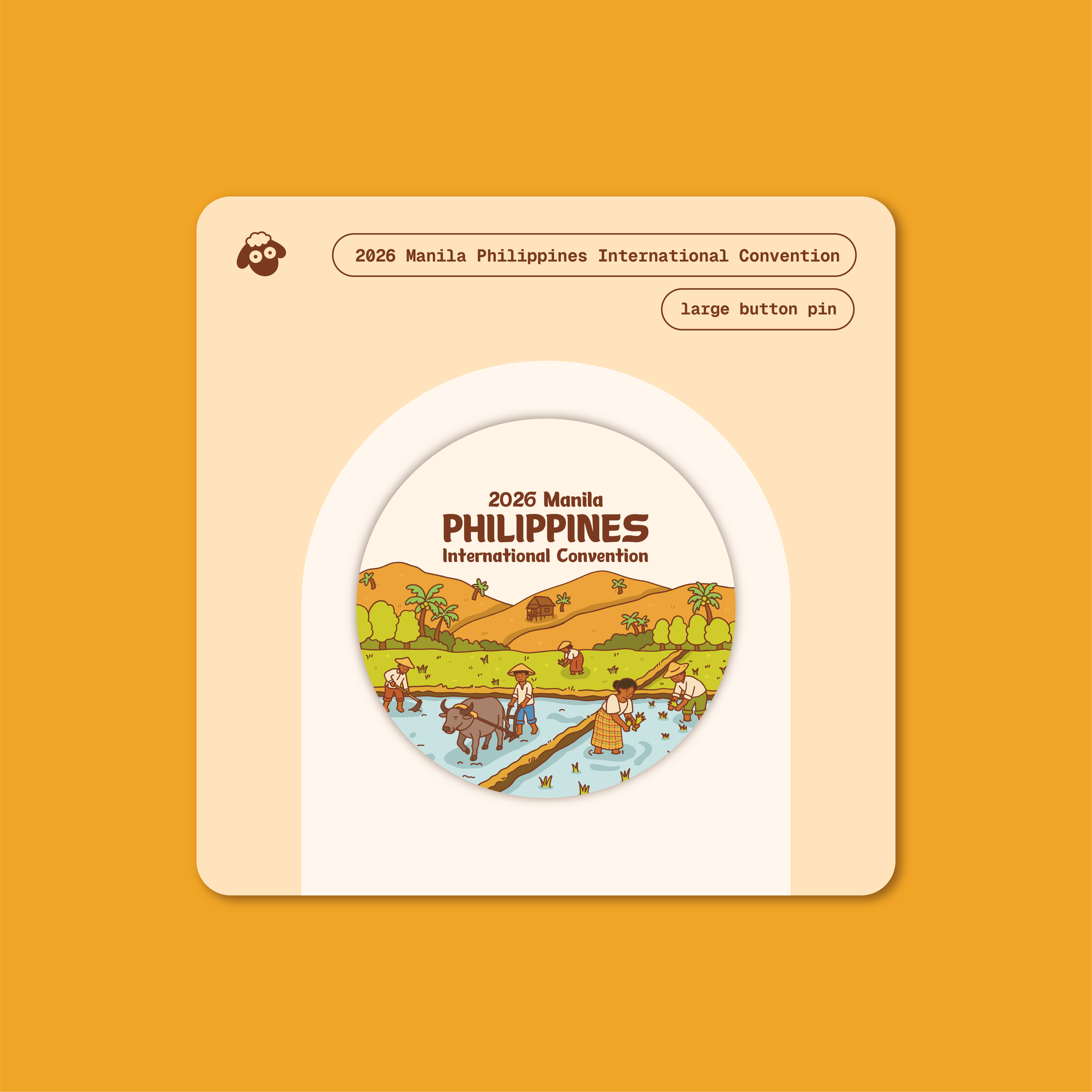 ‘26 Manila IC Large Button Pins