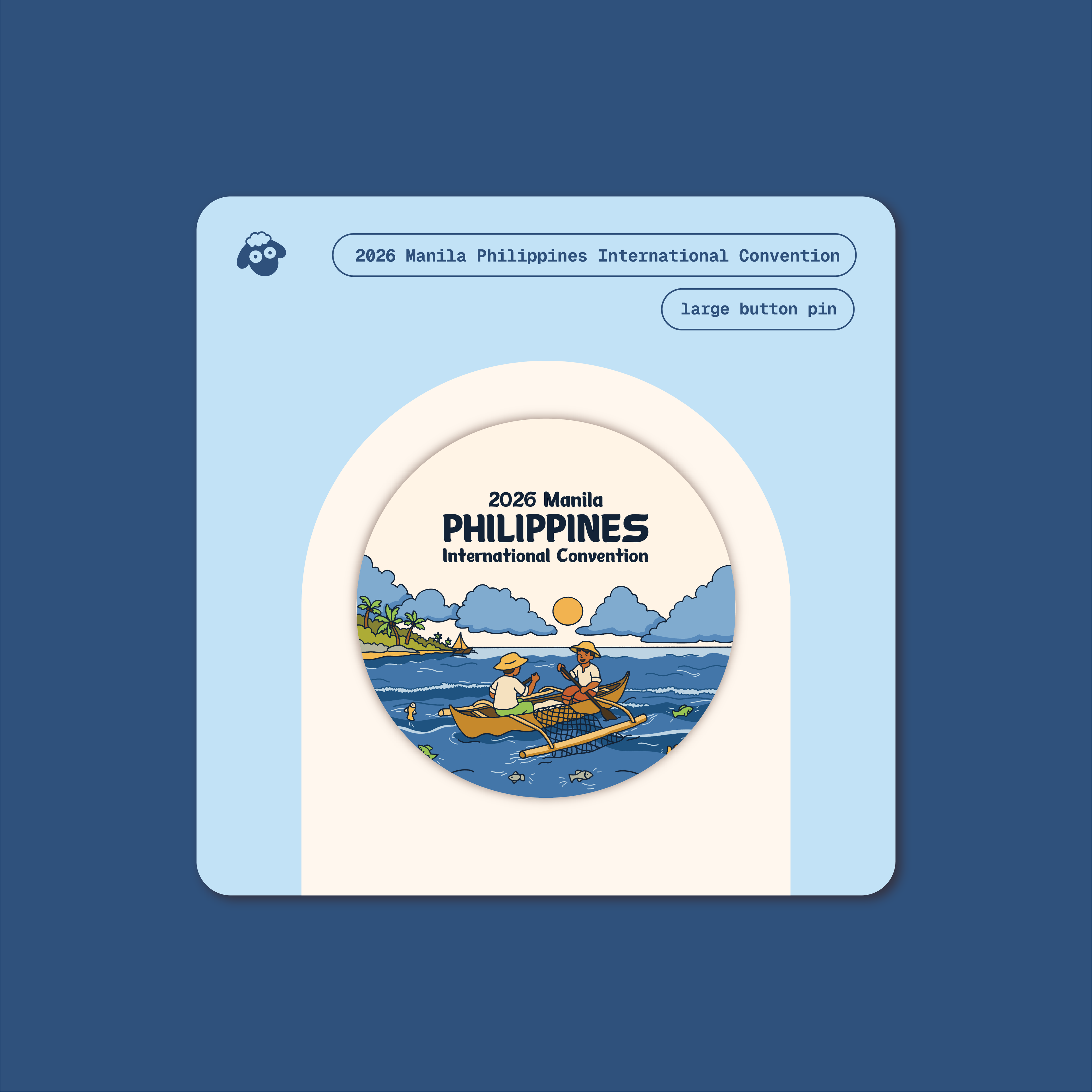 ‘26 Manila IC Large Button Pins