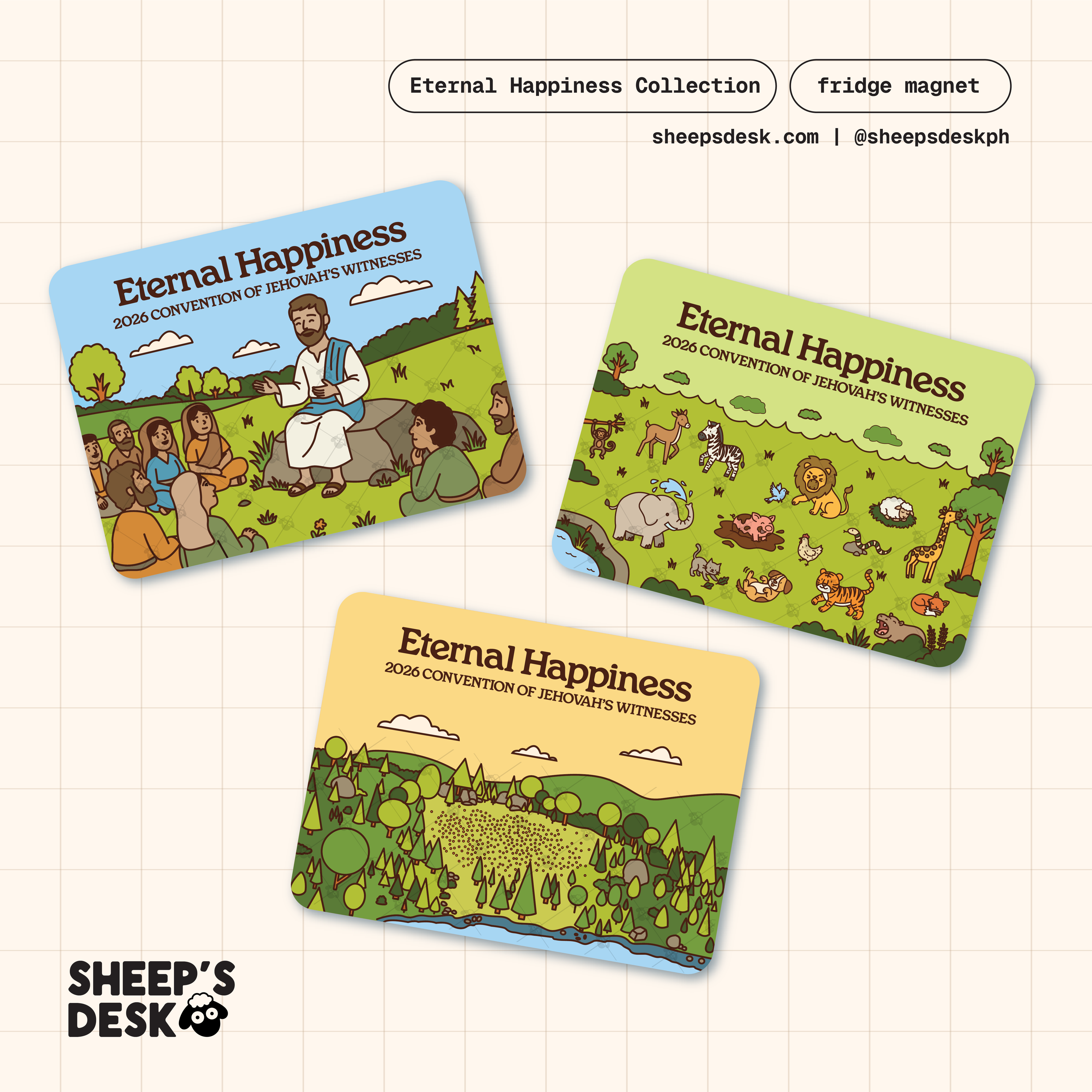 Eternal Happiness Convention Fridge Magnets