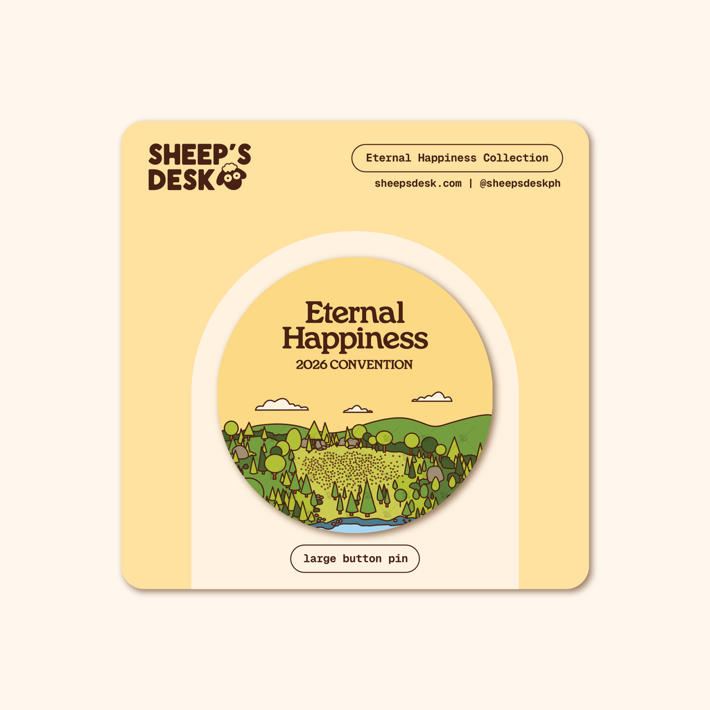 Eternal Happiness Large Button Pin